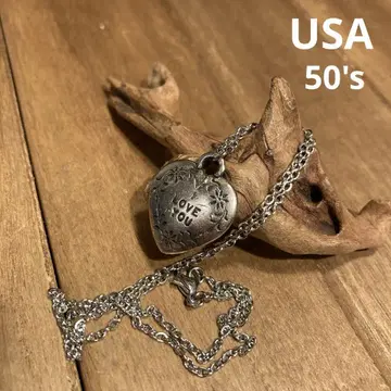 US 구매 40년대~50년대 빈티지 참 목걸이 iloveyou