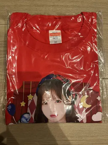 요아미 호무라야 리나 아이돌 프린트 빨간색 T셔츠 XXL