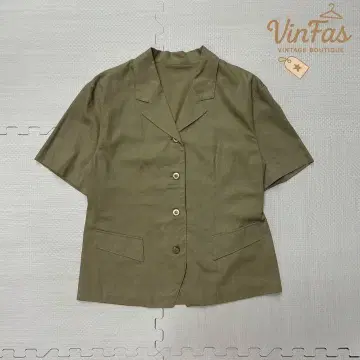 00s vintage 반팔 자켓 셔츠 놈코어 캐주얼