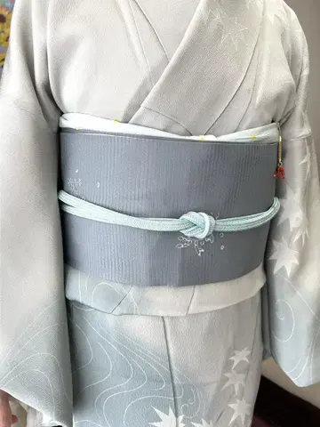 명주 시오제 나고야 오비 긴 사이즈