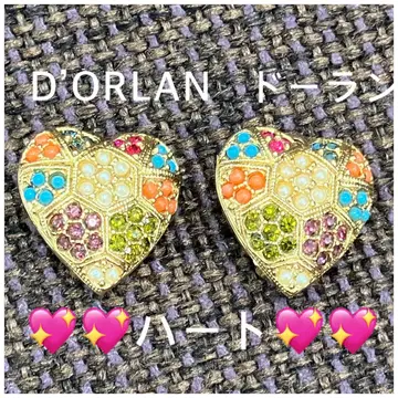 D'ORLAN 돌란 하트 이어링 빈티지 각인