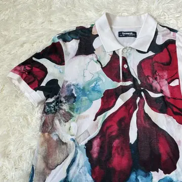 desigual 데시구알 꽃무늬 피케 셔츠 XL 빅