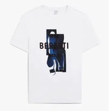 미사용 새상품 Berluti 코튼 로고 T셔츠 반팔