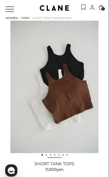 CLANE 클라네 SHORT TANK TOPS 숏 탱크탑