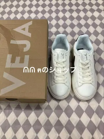 VEJA 화이트/블랙 가죽 여성용 스니커즈 38
