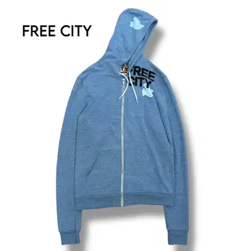 [ FREE CITY ] FLY 마크 집업 후드티 M