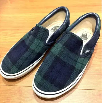 VANS 그린 체크 슬립온