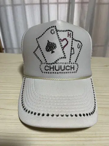 chuuch 카드놀이 스와로브스키 화이트 캡
