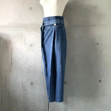 택 포함 새상품 벨트 하이웨스트 데님 내로우 스커트 타이트 스커트 M