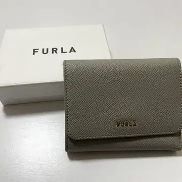 [새상품급] FURLA 훌라 3단 폴더형 지갑 그레이 박스 포함