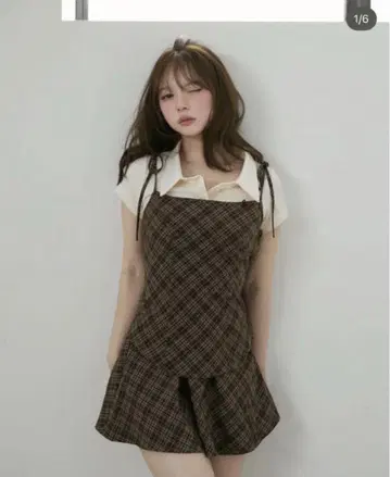 andmary Dafne check set up brown