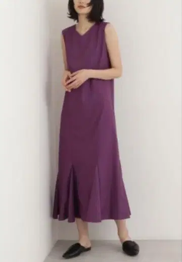 NATURAL BEAUTY BASIC 슬리브리스 원피스 퍼플 M