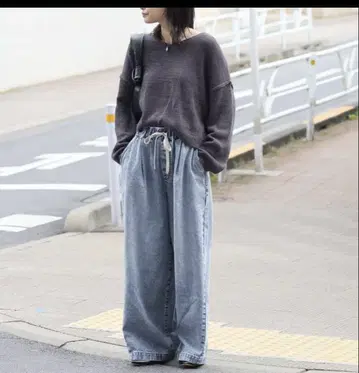 JOURNAL STANDARD 이지 데님 와이드 팬츠 38
