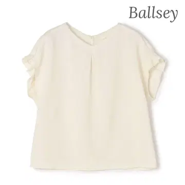 새상품 Ballsey 폴리에스테르 레이온 카라미 턱 슬리브 블라우스