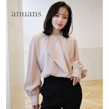 새상품급 anuans 아뉴앙스 캐스케이드 프릴 블라우스 핑크