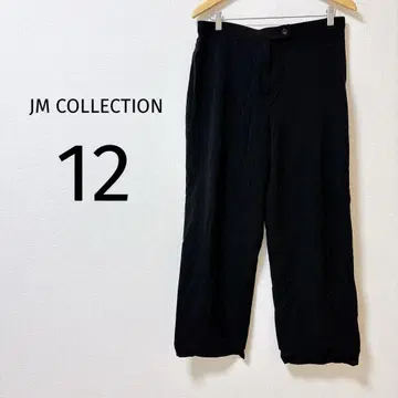 8 JM COLLECTION 블랙 슬랙스 12 팬츠 바지