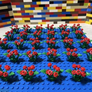 [새상품] LEGO 레고 꽃 꽃다발 빨간색 장미 꽃 세트 30개 대량