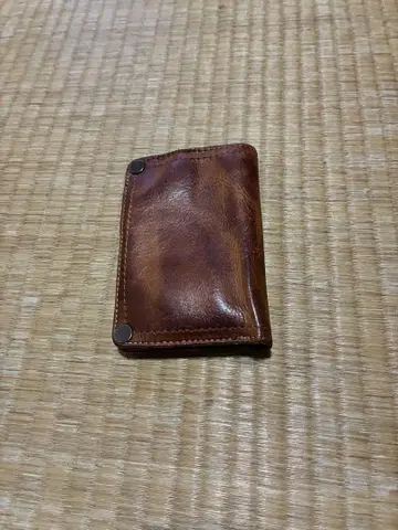 브라운 가죽 반지갑