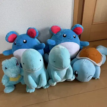 [새상품급!] 포켓몬스터 봉제 인형 6체 세트 물 타입 파랑