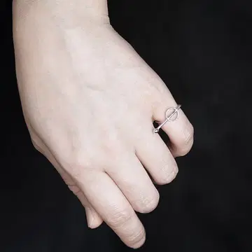 SUNn 핑키링 실버 반지 선과 원 반지 no3