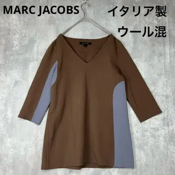 MARC JACOBS 이탈리아제 티셔츠 튜닉 울 혼방 긴팔 브라운