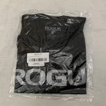 [새상품] ROGUE FITNESS 베이직 T셔츠 / 블랙 x 실버