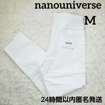새상품 나노 유니버스 컴포트 테이퍼드 팬츠 화이트 M 스트레치
