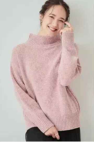 부드러운 촉감 벨로아 몰 모크넥 니트 택 포함 새 상품