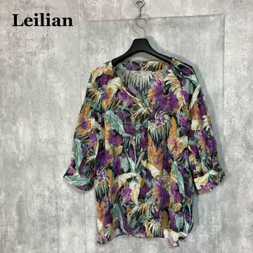 Leilian GENTILI MOSCONI 꽃무늬 키넥 블라우스 9호