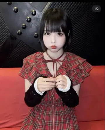 jouetie 체크 원피스