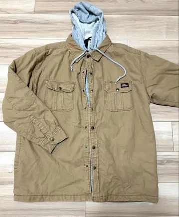 Dickies 밀리터리 자켓 브라운 후드 부착