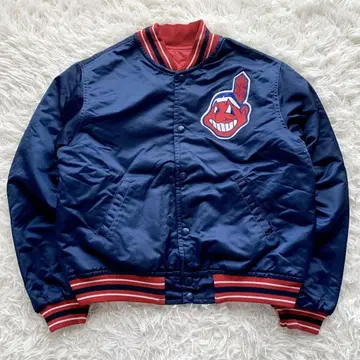 90s MLB 인디언즈 STARTER 바시티 자켓 와펜 자수 M