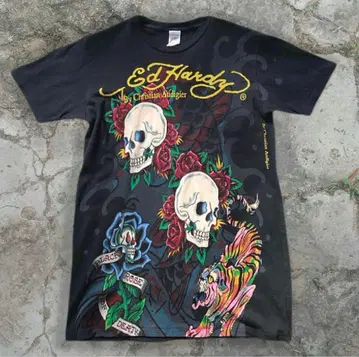 Ed hardy 스컬 락 티셔츠 S