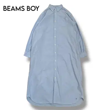 [ BEAMS BOY ] 로고 자수 셔츠 원피스
