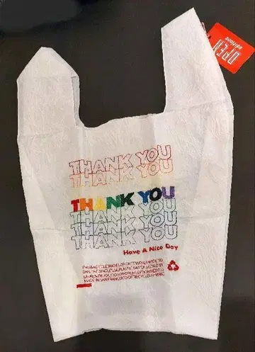 OPEN EDITIONS THANK YOU 에코백 레인보우
