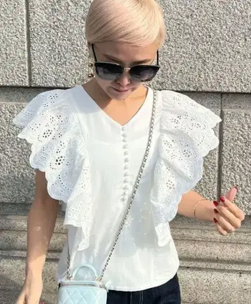 고품질 젠느 프렌치 레이스 블라우스 2185 S