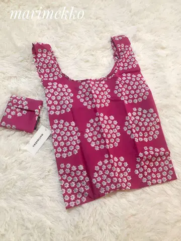 marimekko 마리메꼬 푸케티 에코백 핑크