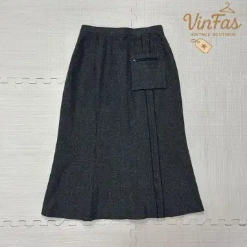 00s vintage Y2K 그레이 스커트 포켓 부착 여성용