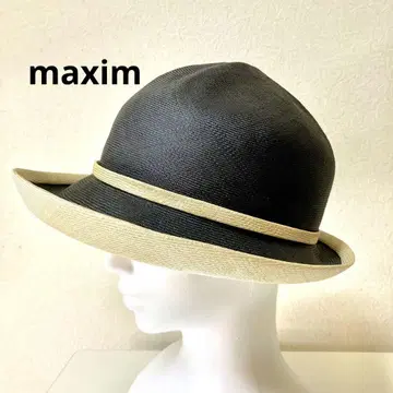 maxim 맥시 밀짚모자 투톤 베이지 블랙