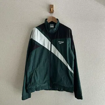 Reebok 나일론 자켓 그린 x 화이트 SIZE - L