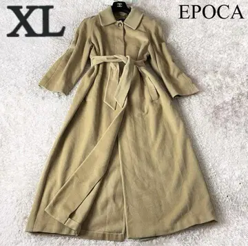 20 에포카 롱 코트 빅 사이즈 울 벨트 베이지 42 XL