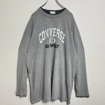 CONVERSE 긴팔 티셔츠 5L 사이즈 빅 루즈 그레이