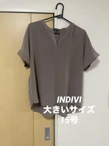 INDIVI 인디비 빅 사이즈 15호 상의 블라우스 새상품급