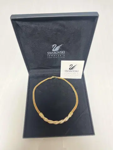 Swarovski 골드 컬러 초커 목걸이