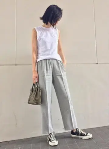 레어 plage 스트레이트 팬츠 그레이