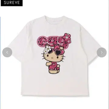 아베일 egg x SUREVE 여성용 티셔츠 헬로키티 갸루