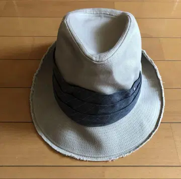 미사용 남성용 중절모 남성 햇 모자 베이지 사이즈 58cm