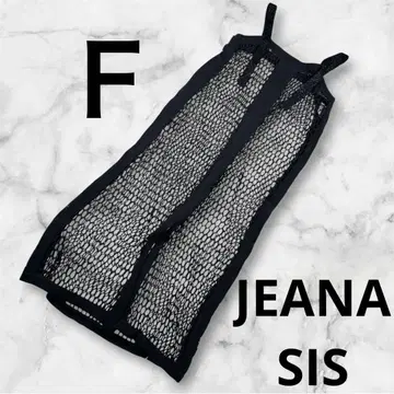[ JEANASIS ] 여성용 크래프 넷 슬리브리스 원피스 F 블랙