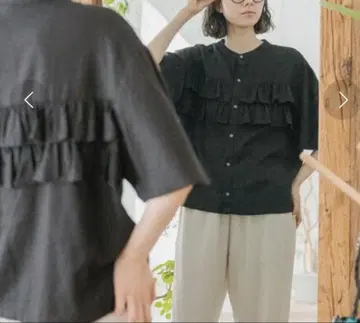 니코앤드 리프레시 린넨 레이온 프릴 블라우스