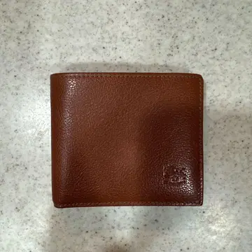 일비종떼 브라운 가죽 접이식 지갑